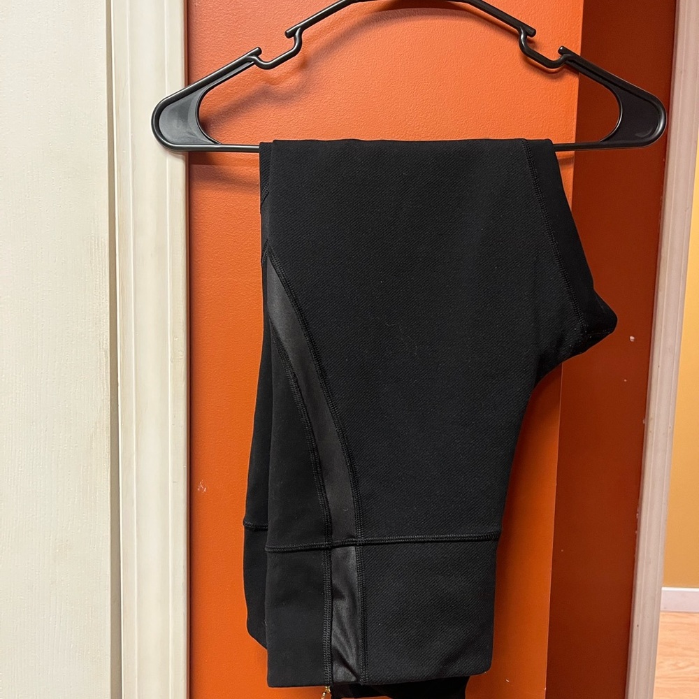 Old Navy Black Leggings with Sheer Panels
